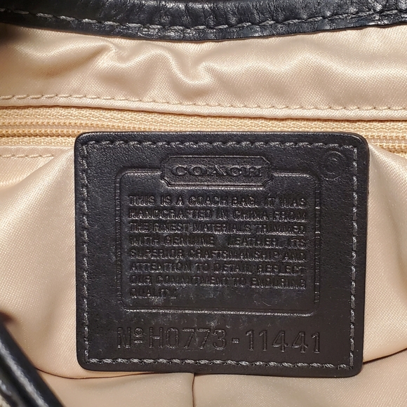 COACH Bleecker | Coach Shoulder Bag HO773-11441 Khaki Monogram Bleecker Leather - Picture 12 of 16